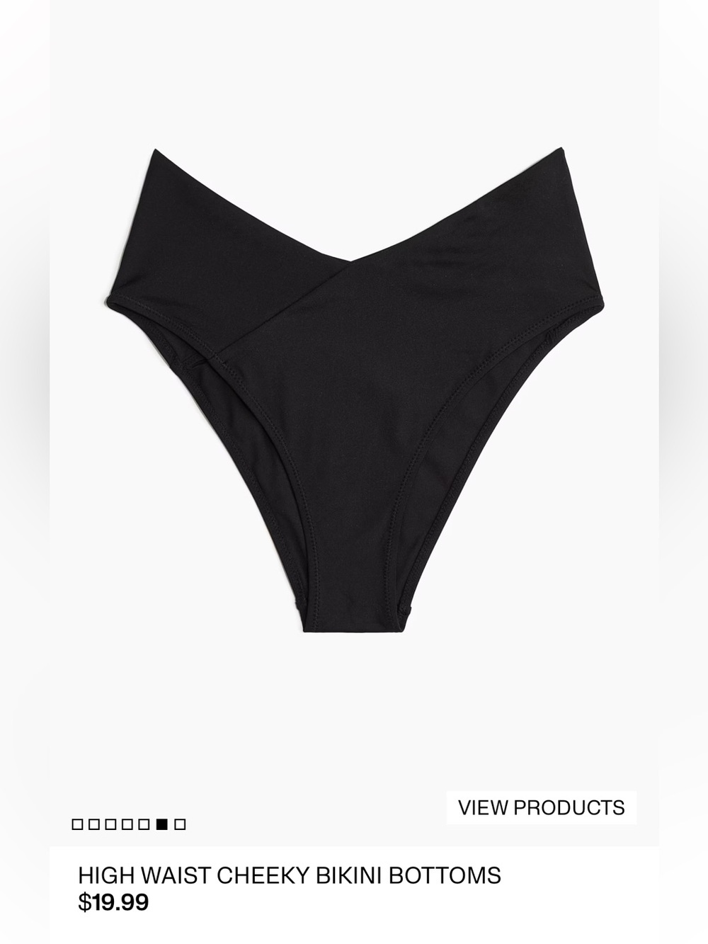 H&M Black V-Waist Bikini Bottoms